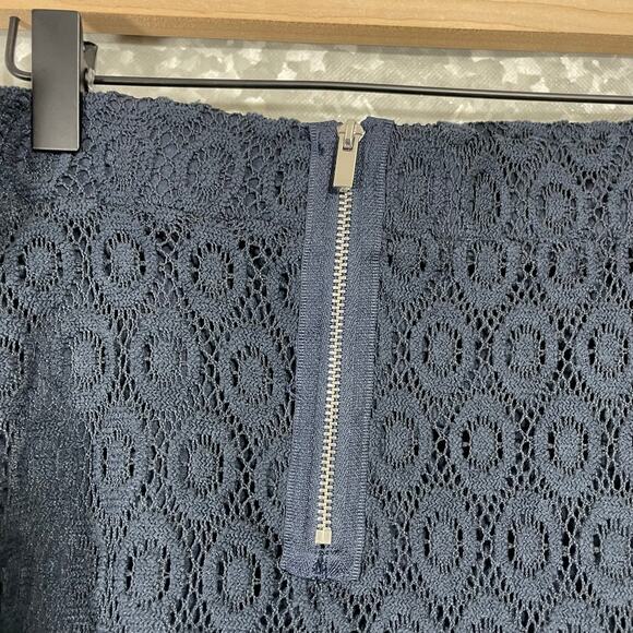 Alfani Women's Plus Size Navy Blue Lace Sexy A-Line Knee Length Skirt - Size 16W - Picture 5 of 7